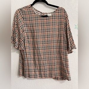 Target, Large, Plaid with black, orange and white